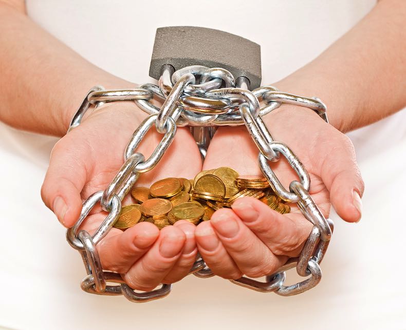 Money locked away