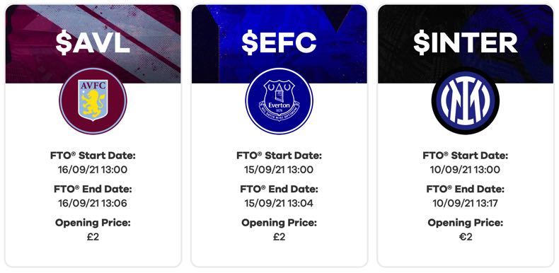 Fan tokens pricing