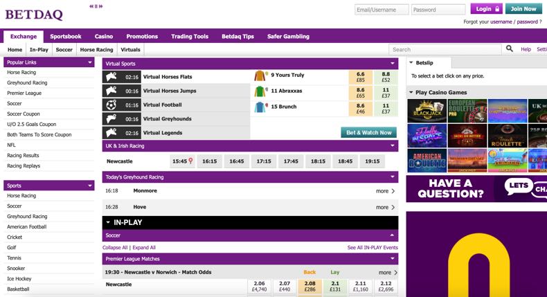 Betdaq screenshot
