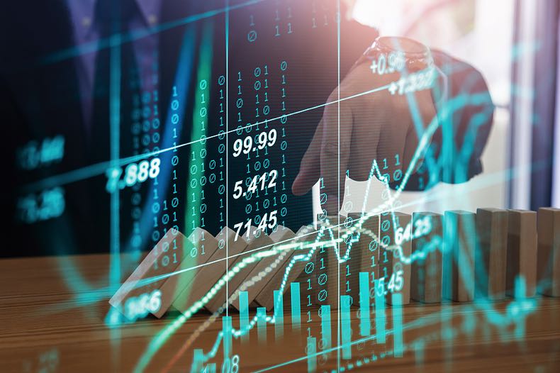 Stock market graph