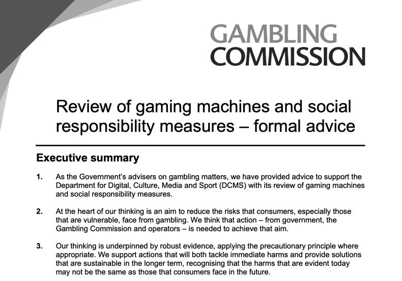 UKGC FOBT advice